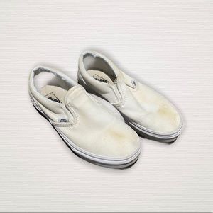 White Slip On Vans